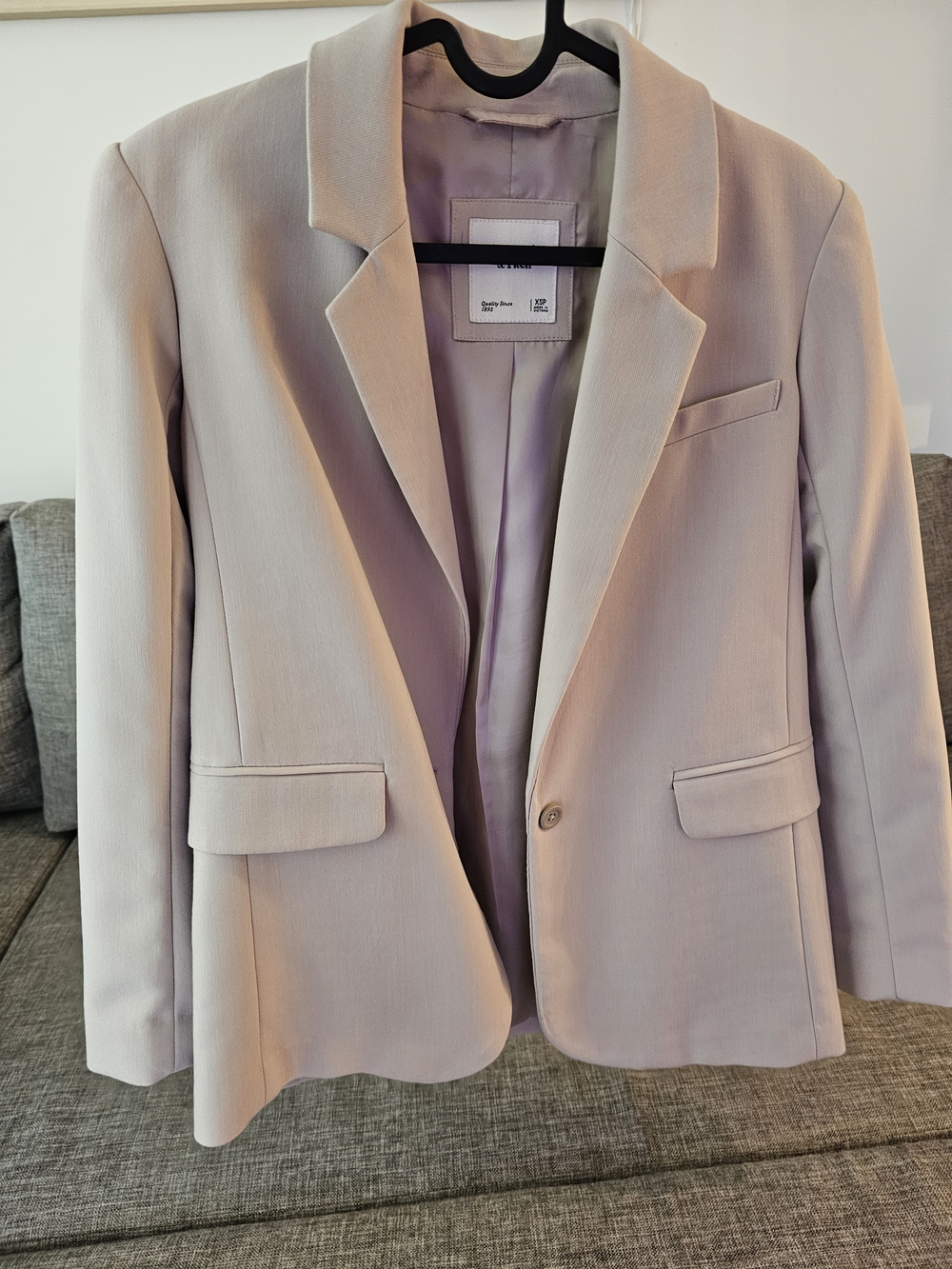 Abercrombie & Fitch Light Beige Women's Tailored Blazer